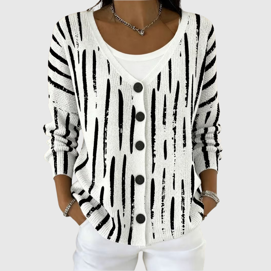 Cardigan in Maglia Confortevole Bottonato