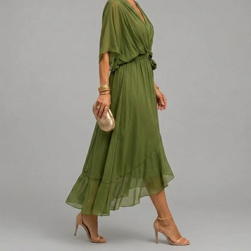 Monica™ Abito Con Scollo A V Elegante