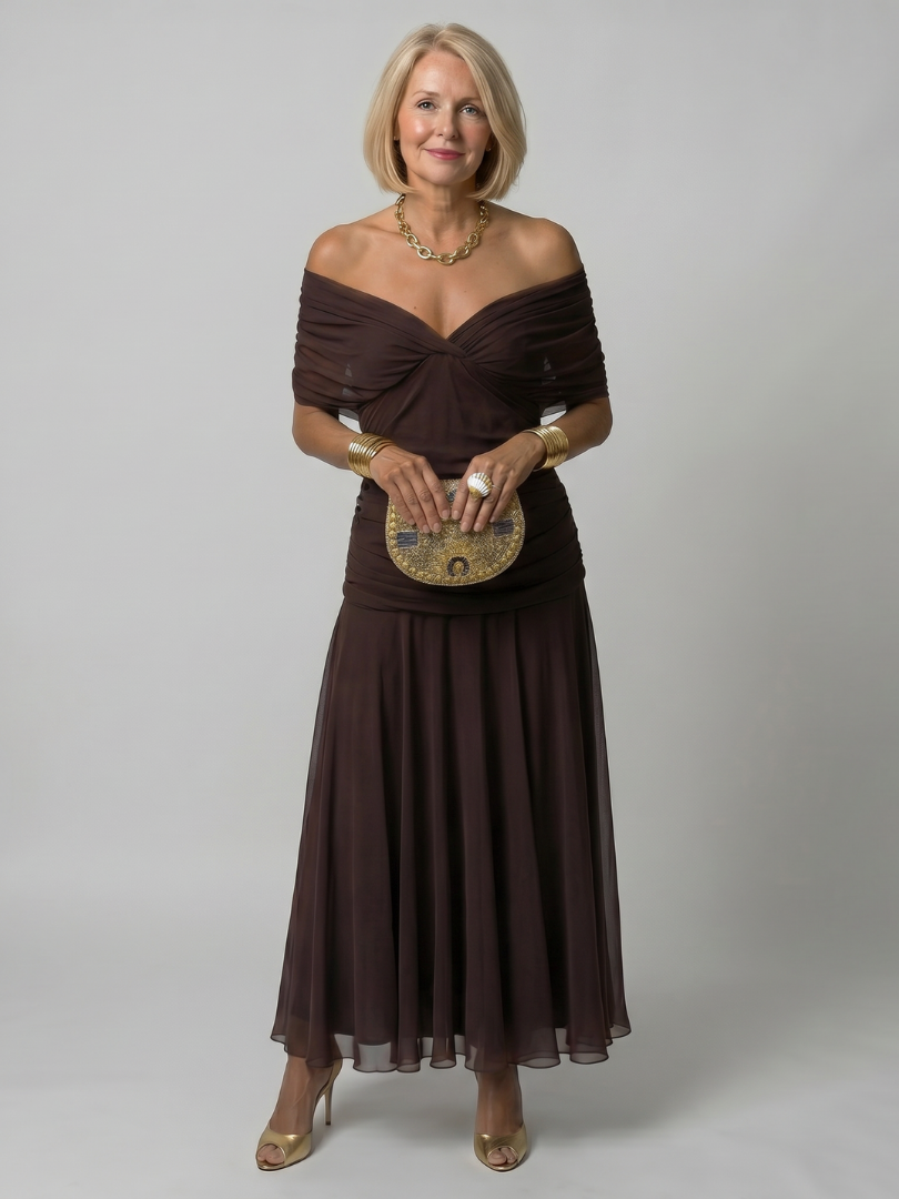 Calen™ Elegante Abito Midi Floreale