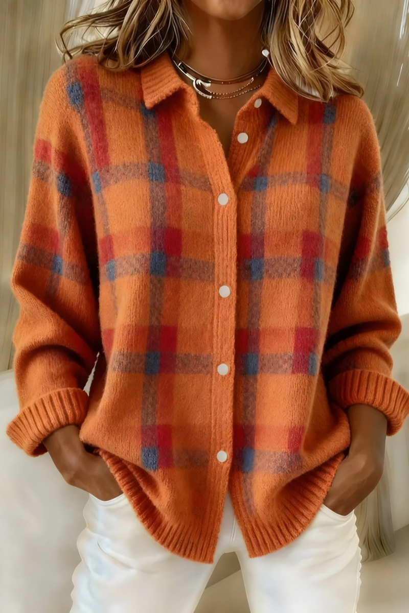 Anna | Cardigan in maglia a quadri
