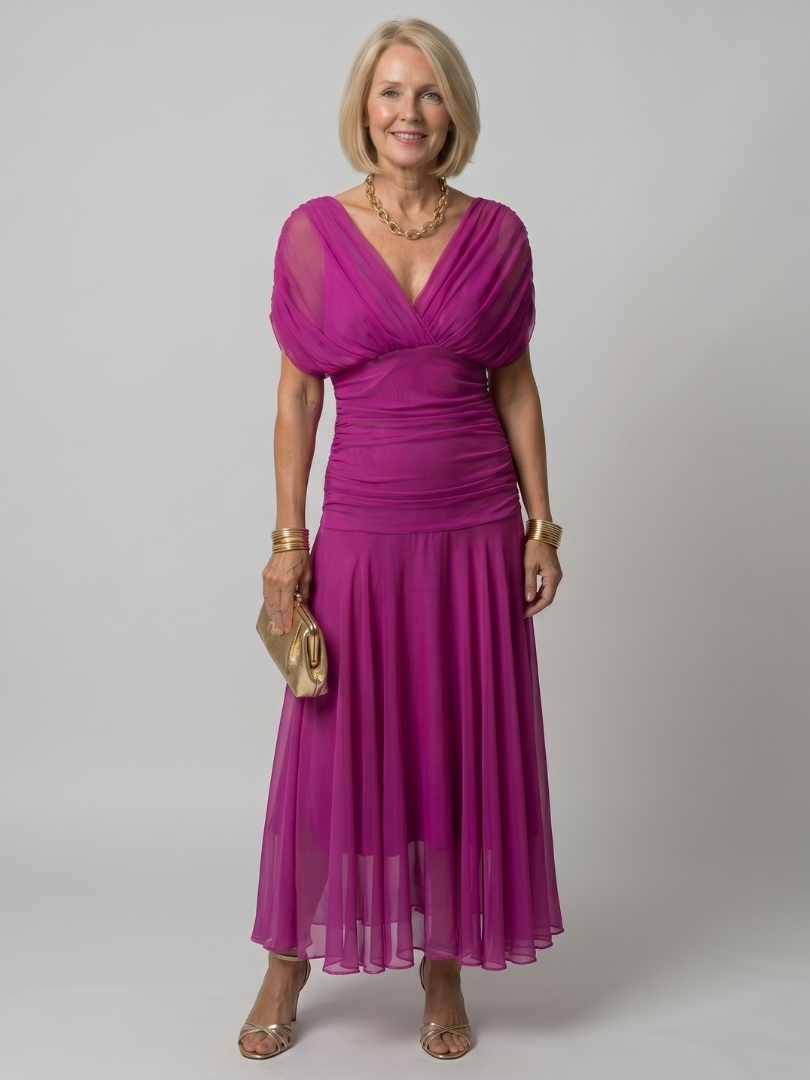 Calen™ Elegante Abito Midi Floreale