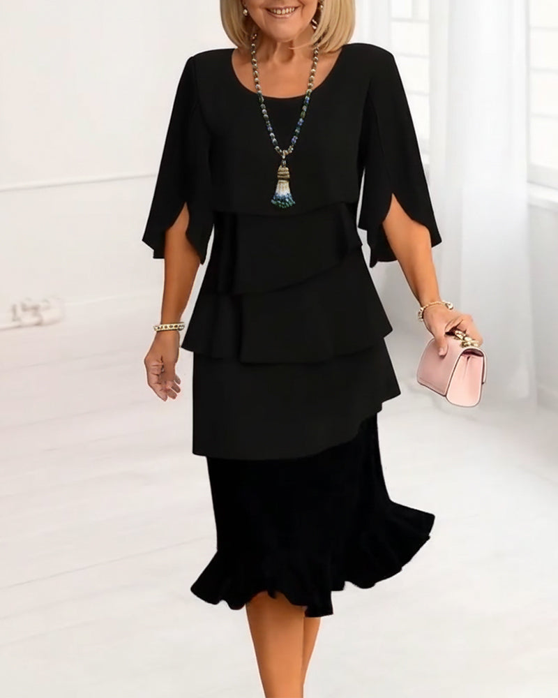 Sophie – Abito elegante fluido con volant