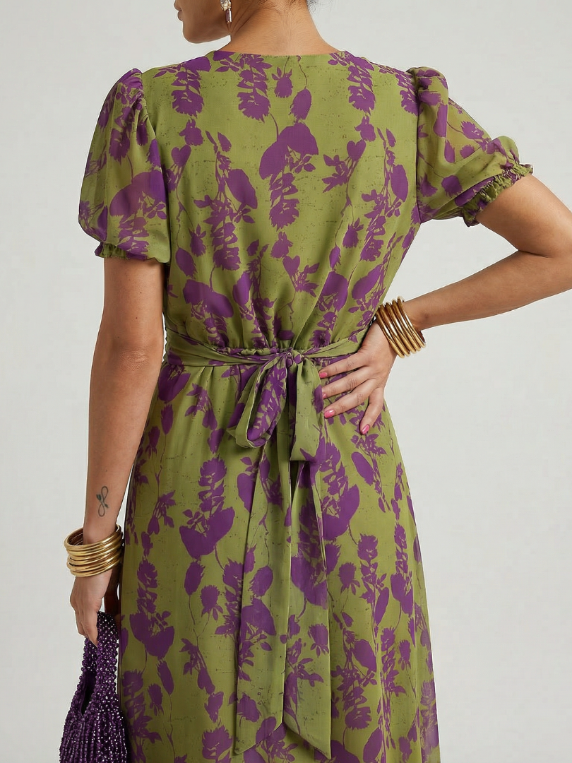 Virel™ Elegante Abito Midi Floreale