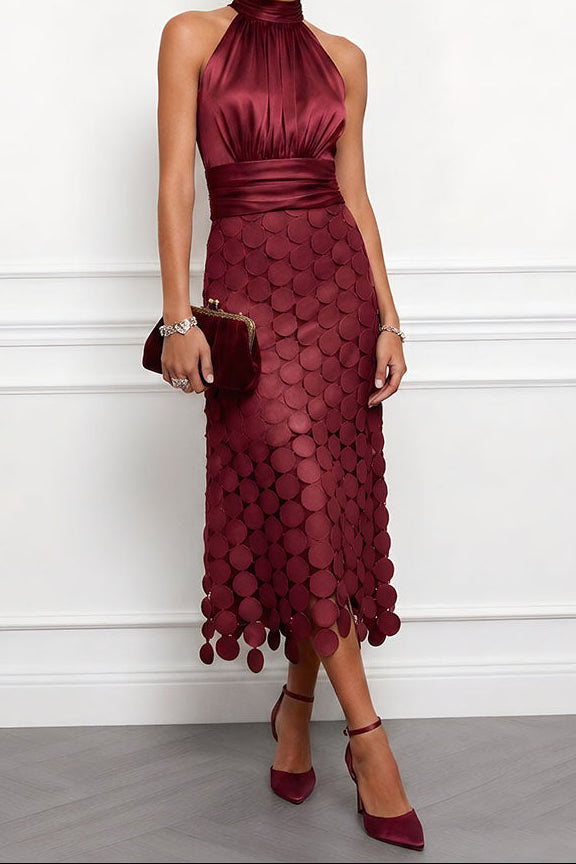 Ginevra | Abito midi elegante con applicazioni
