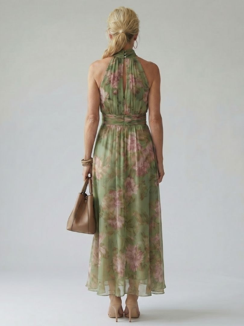 Mirelle™ Elegante Abito Floreale Con Collo Halter