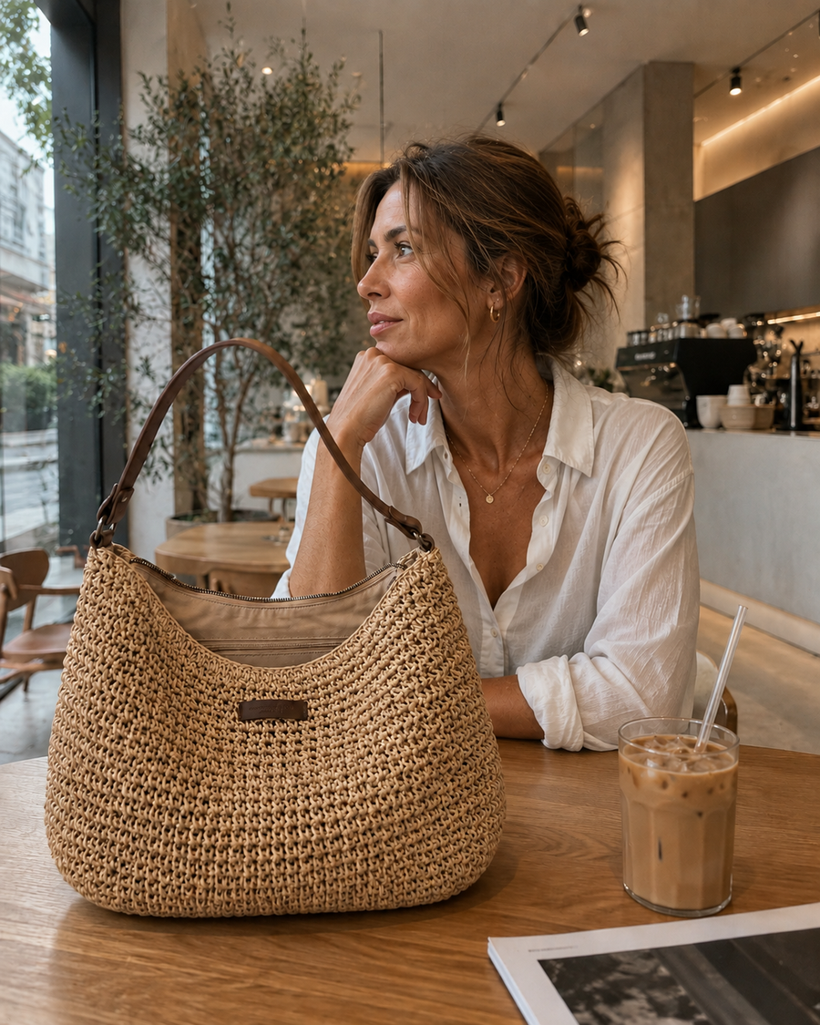 Simona | Borsa Intrecciata Capiente
