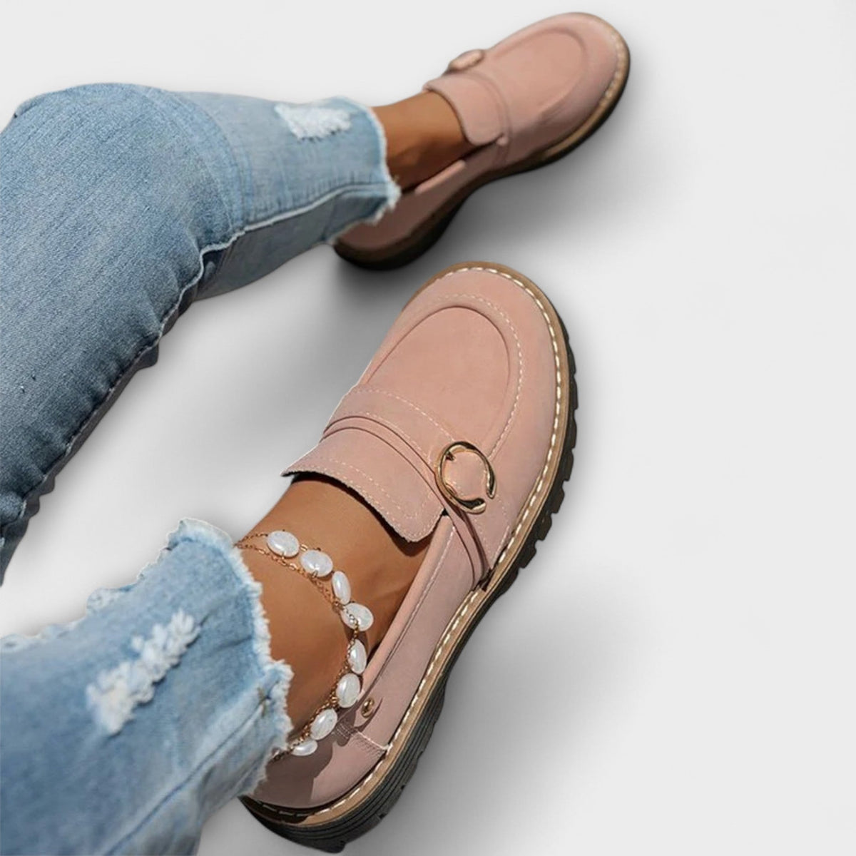 Lora™ | Mocassini Casual a Punta Tonda