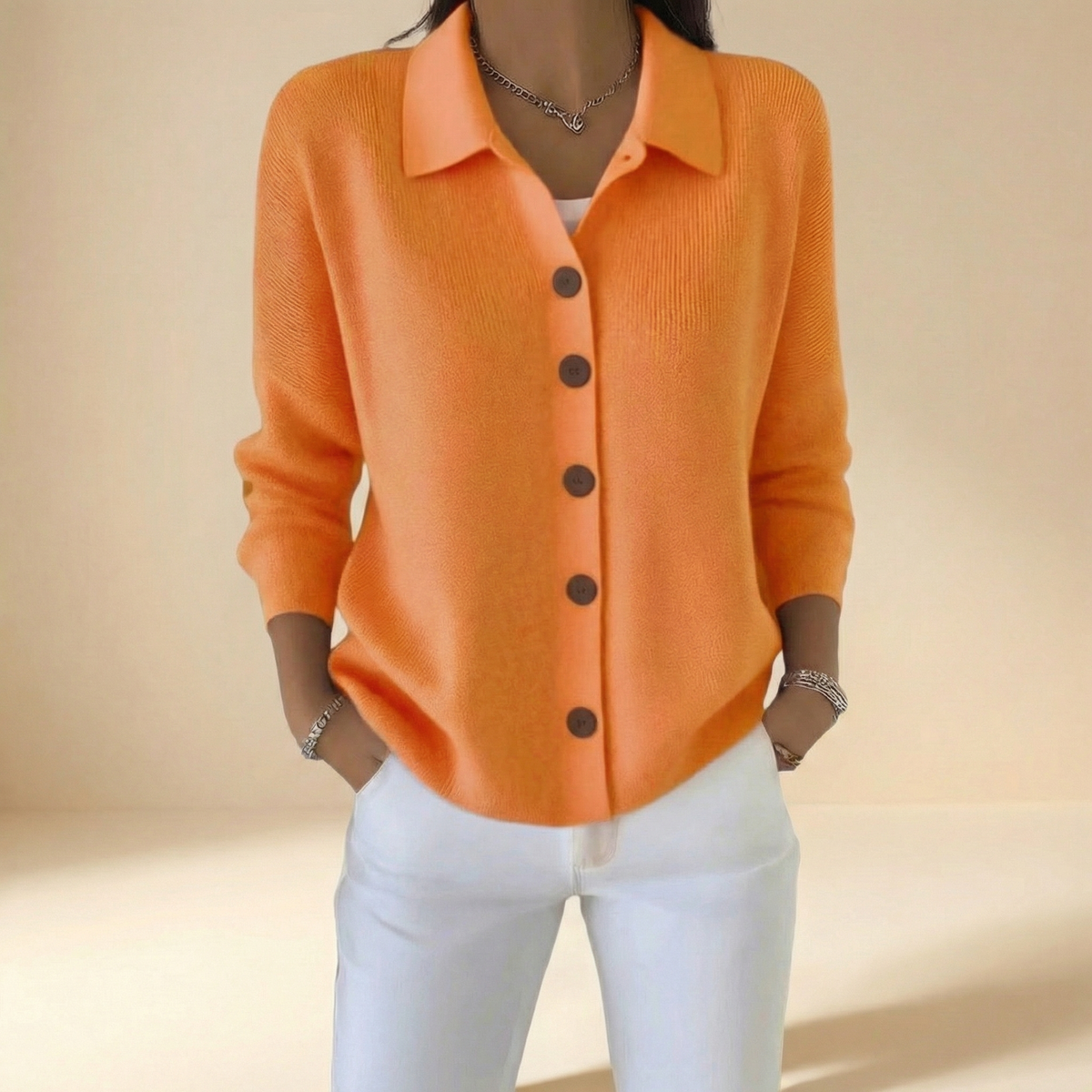 Joanna | Cardigan in Maglia con Bottoni