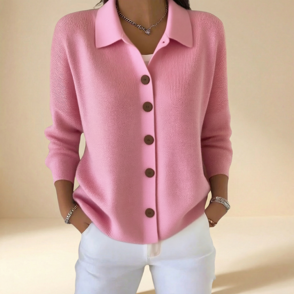 Joanna | Cardigan in Maglia con Bottoni