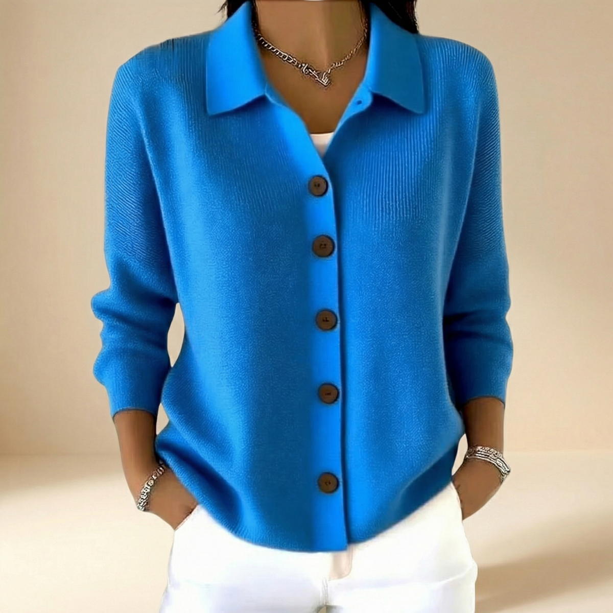 Joanna | Cardigan in Maglia con Bottoni