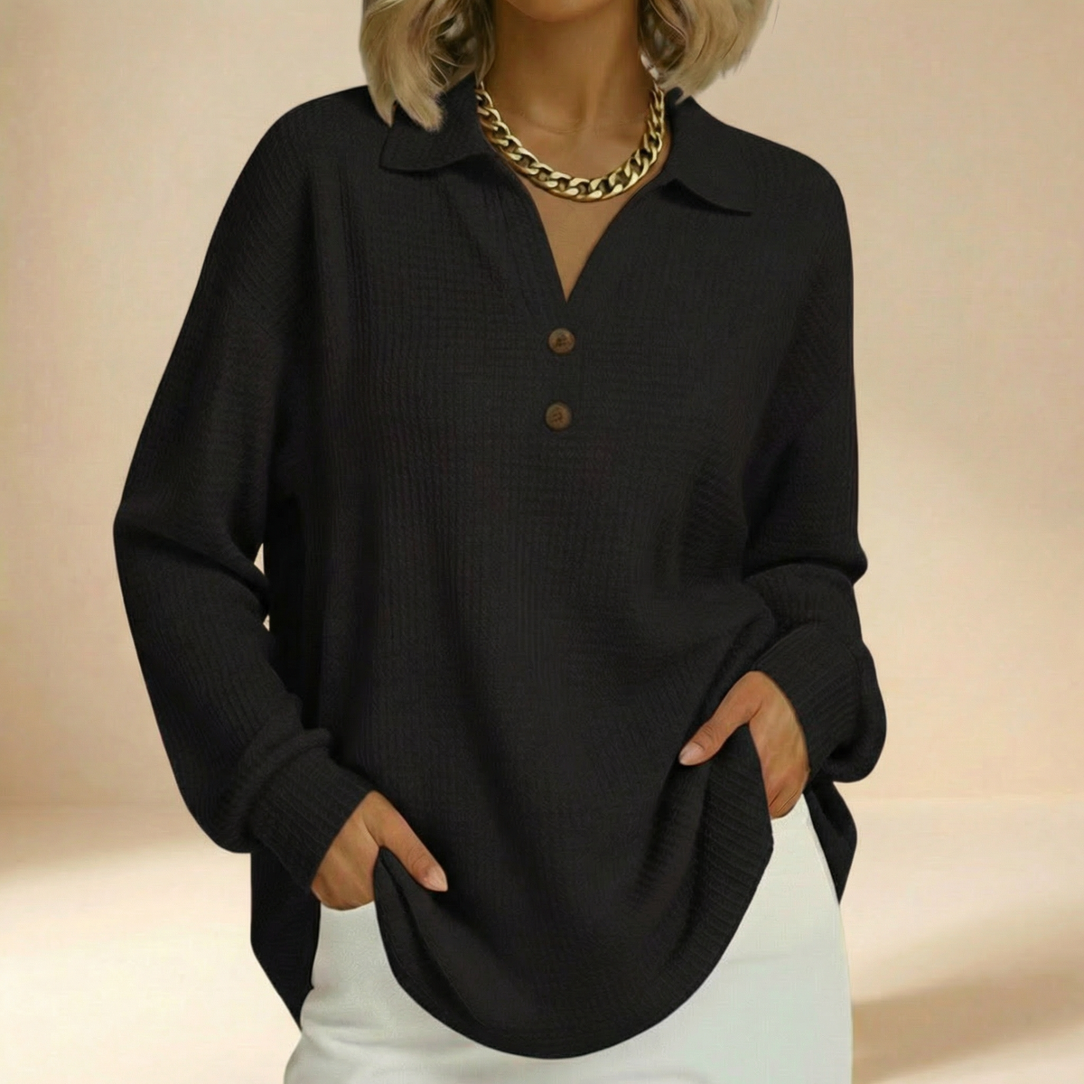 Isabelle | Maglia Morbida con Colletto Elegante