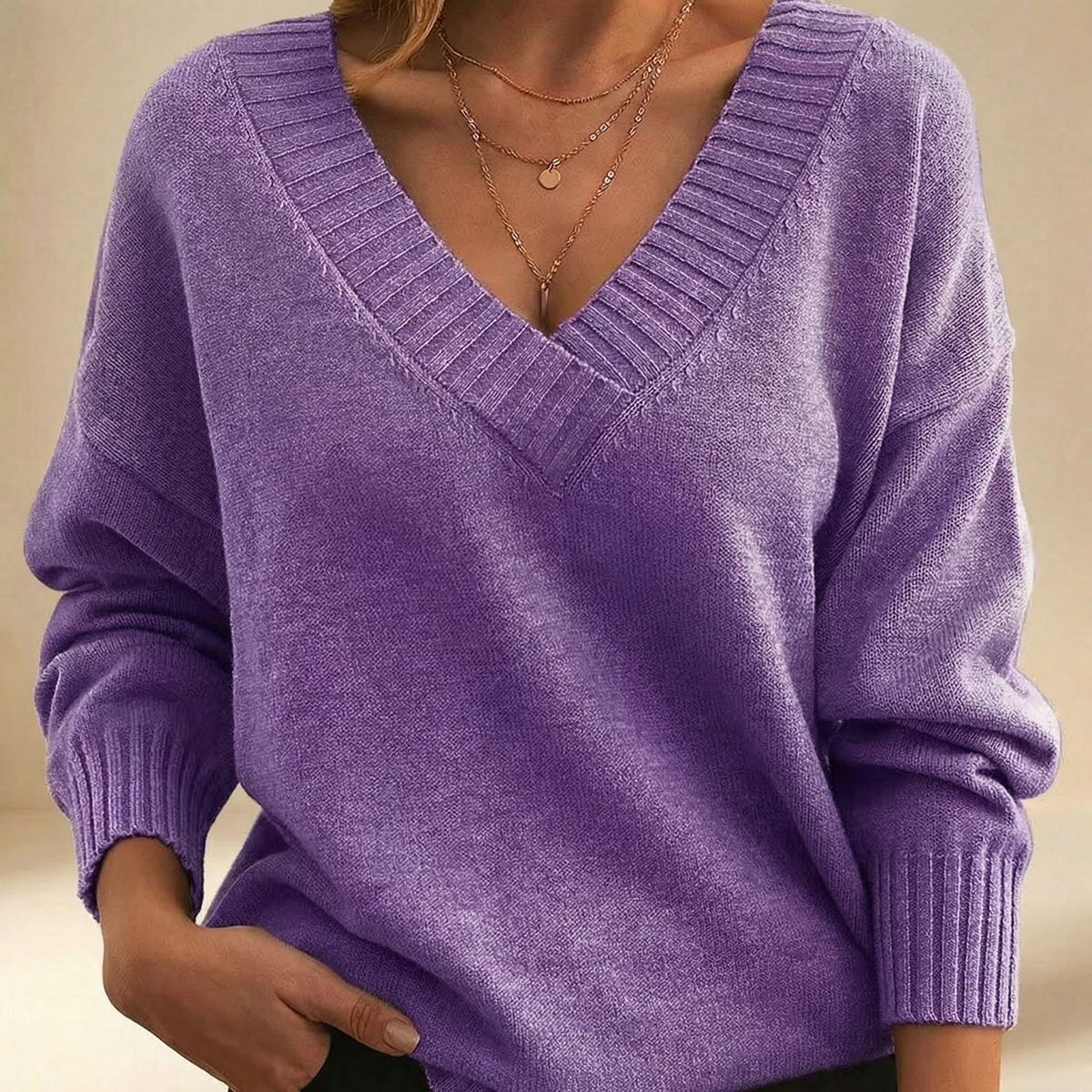 Sofia | Maglia Morbida con Scollo a V