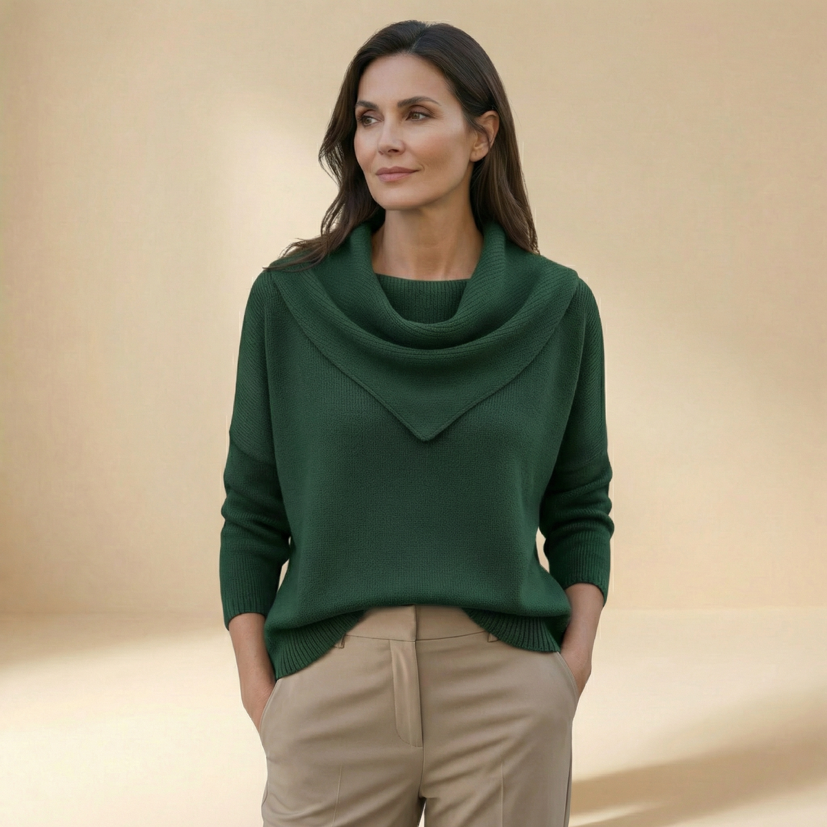 Liora | Maglia Calda con Colletto Morbido
