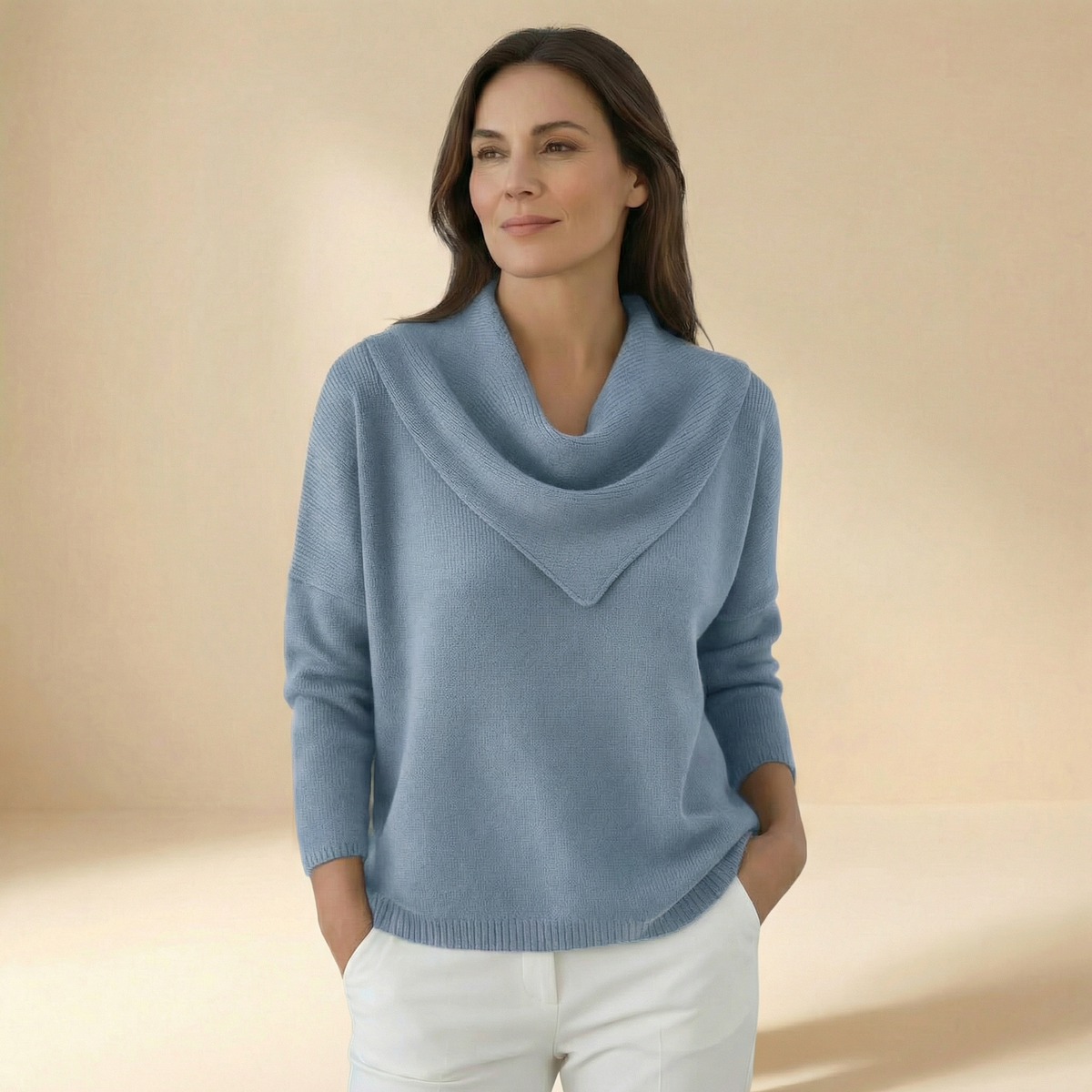 Liora | Maglia Calda con Colletto Morbido