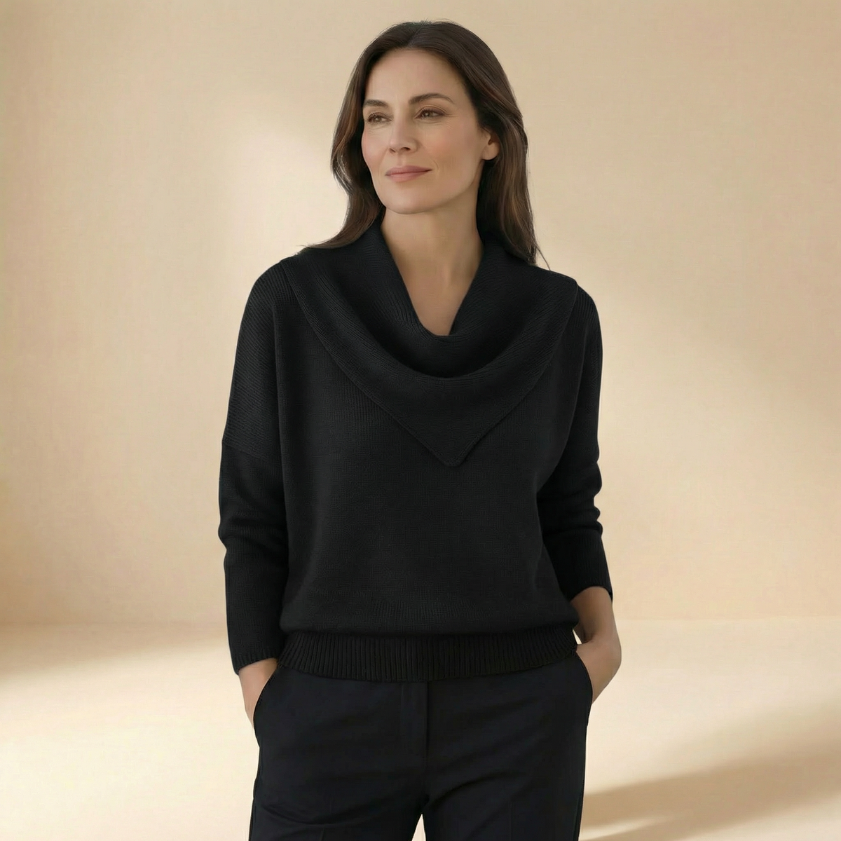 Liora | Maglia Calda con Colletto Morbido