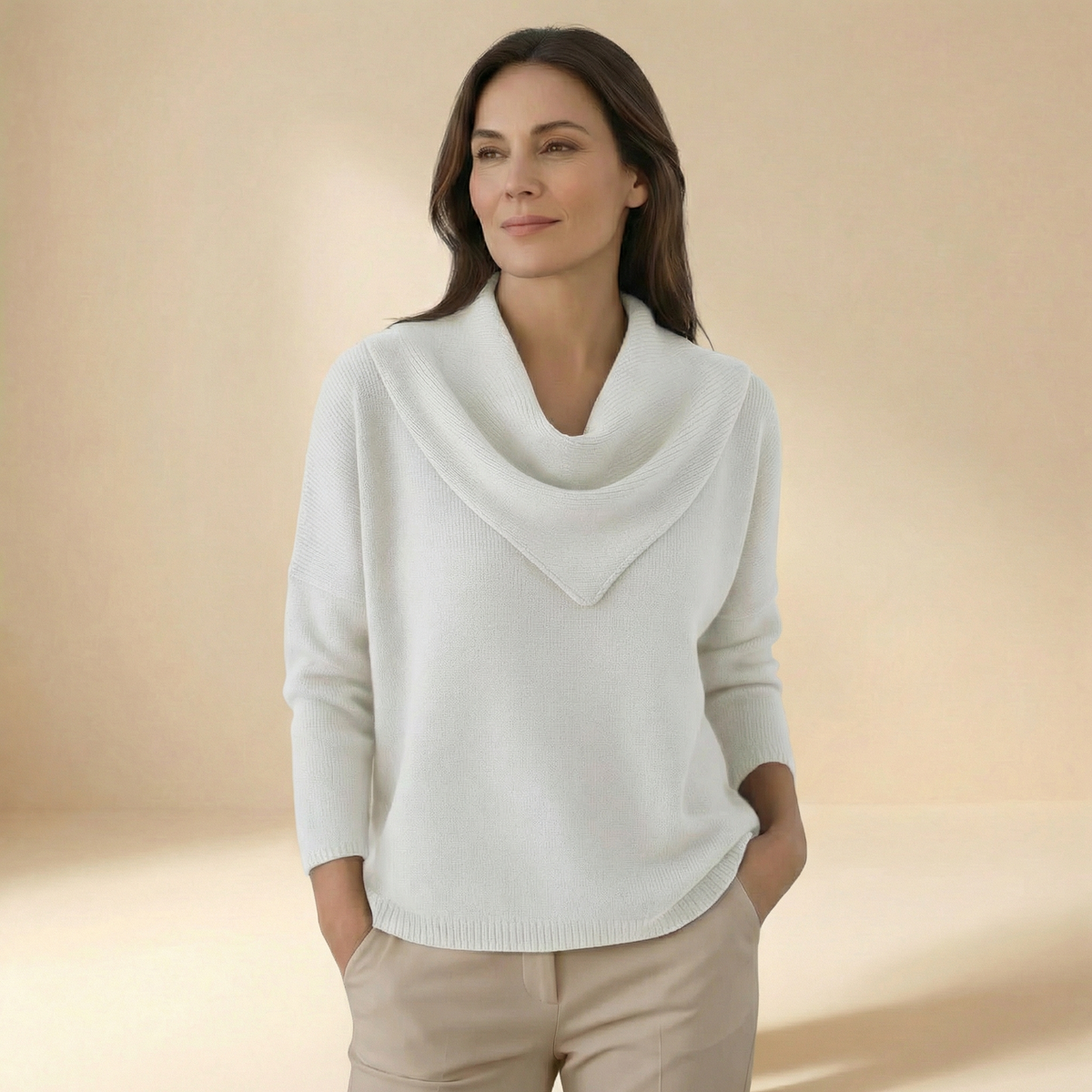 Liora | Maglia Calda con Colletto Morbido