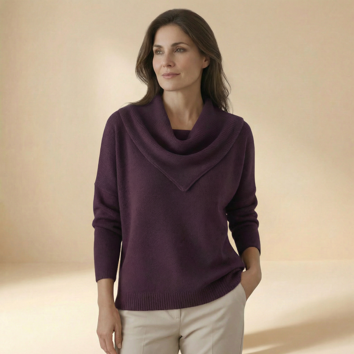 Liora | Maglia Calda con Colletto Morbido