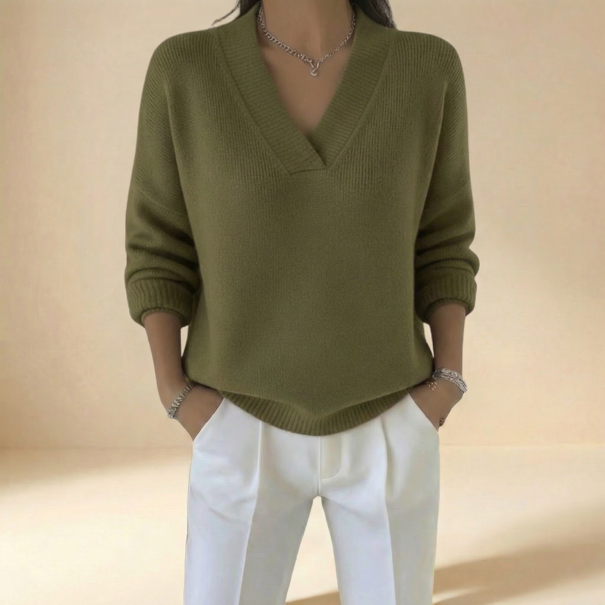 Noor | Maglia Morbida con Scollo a V