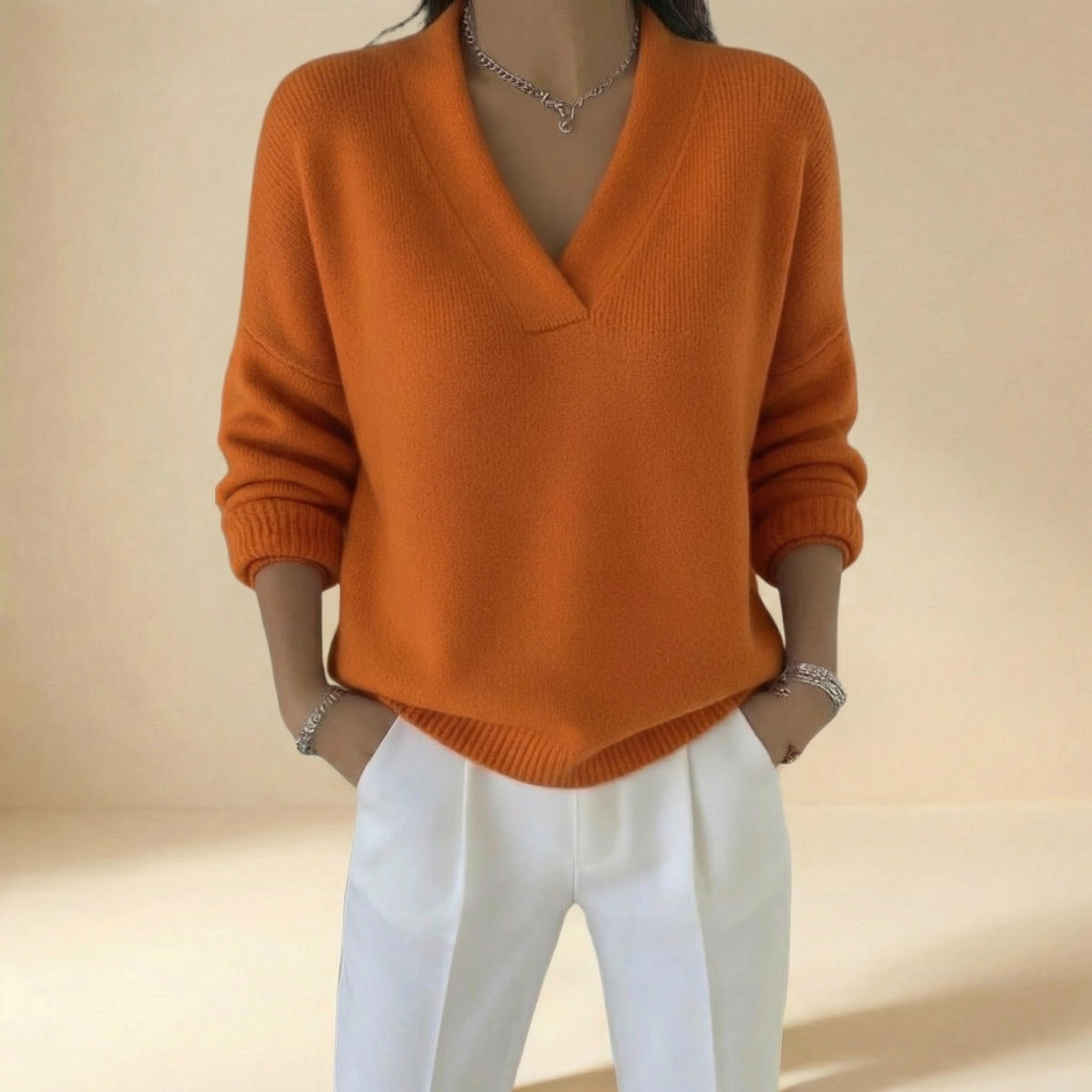 Noor | Maglia Morbida con Scollo a V