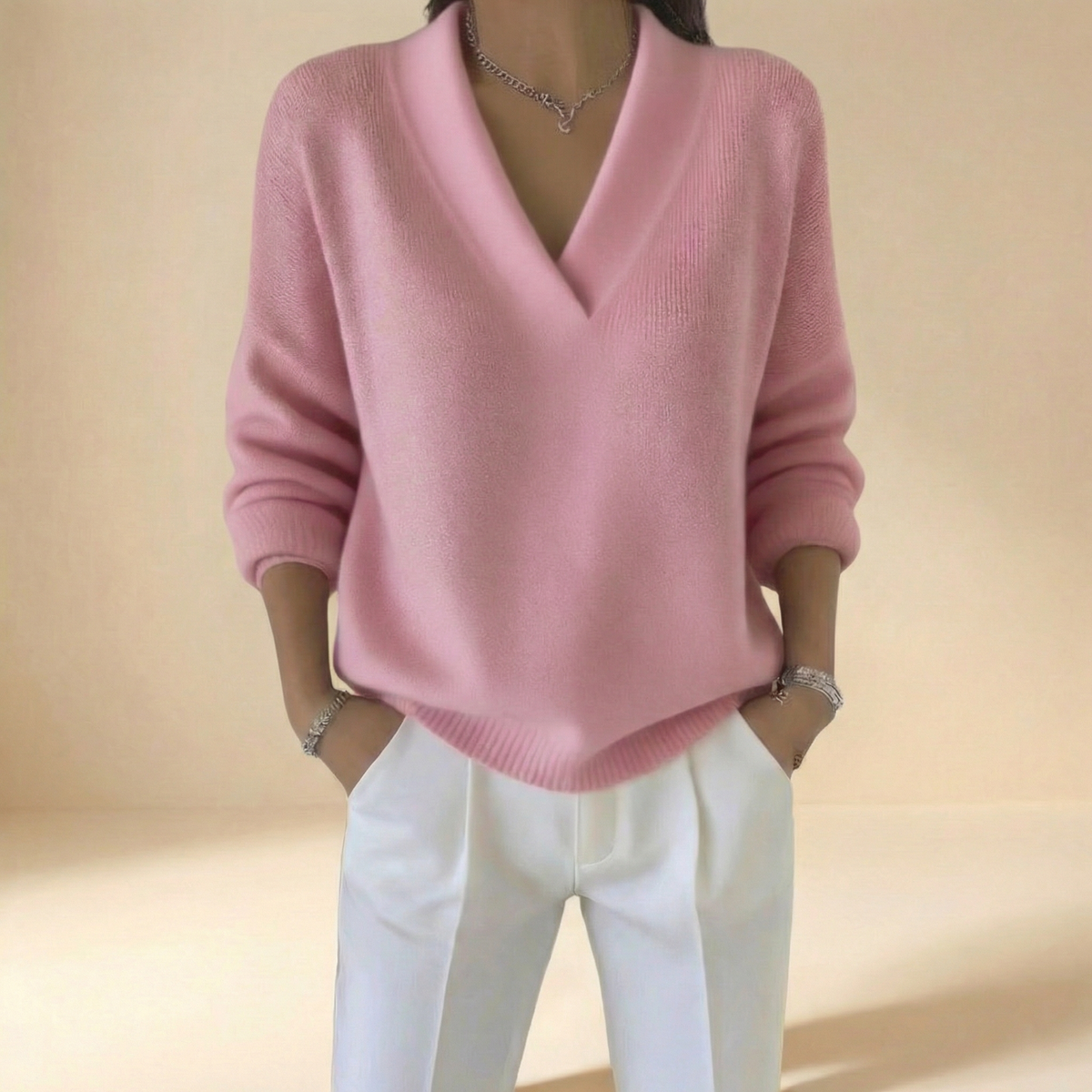 Noor | Maglia Morbida con Scollo a V