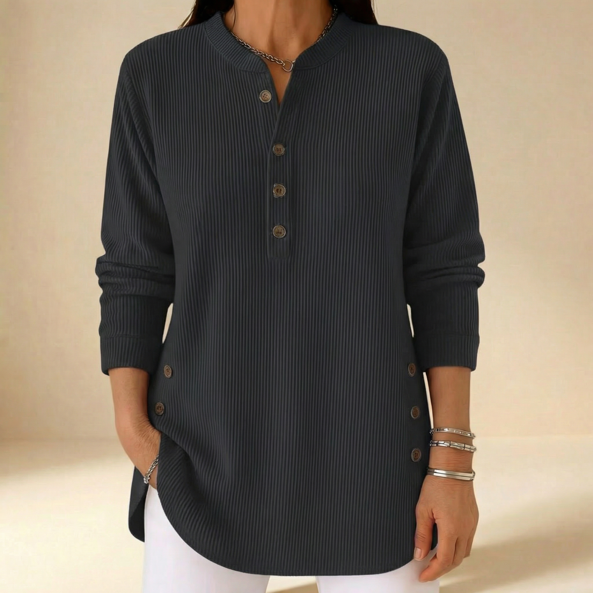 Laura | Maglia Morbida a Maniche Lunghe in Tricot