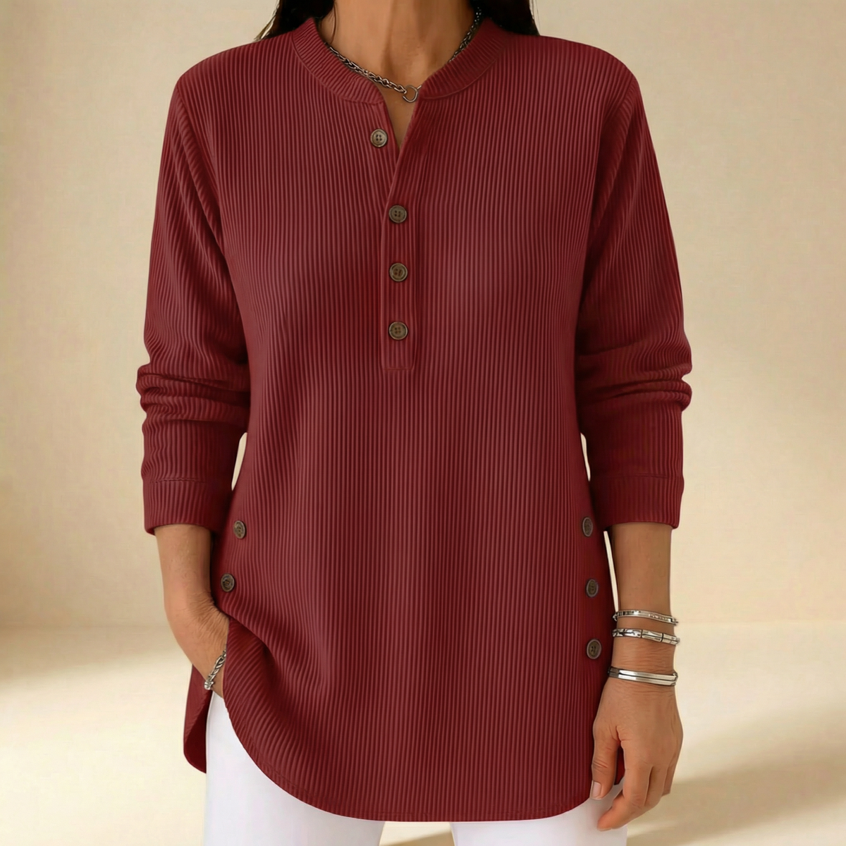 Laura | Maglia Morbida a Maniche Lunghe in Tricot