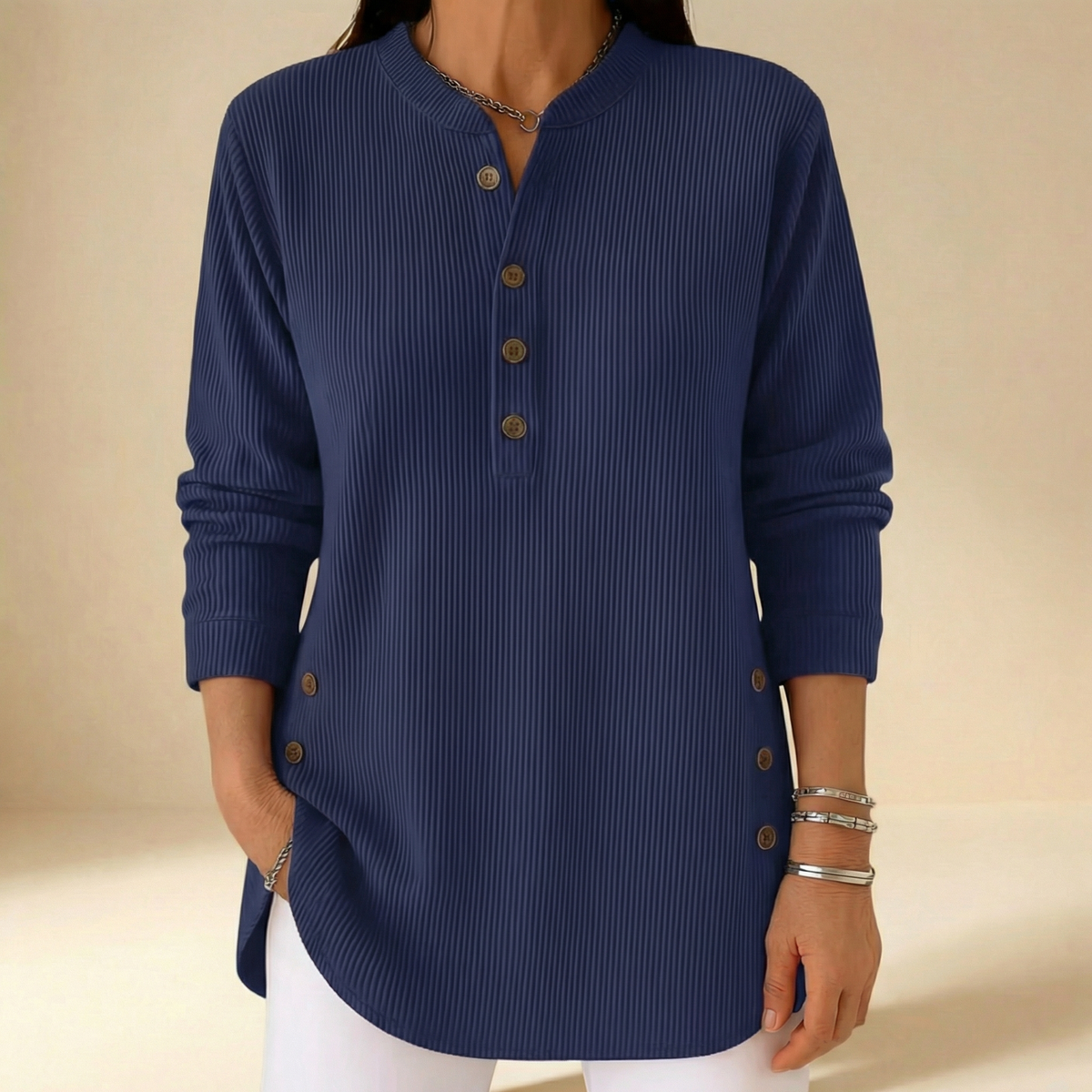 Laura | Maglia Morbida a Maniche Lunghe in Tricot