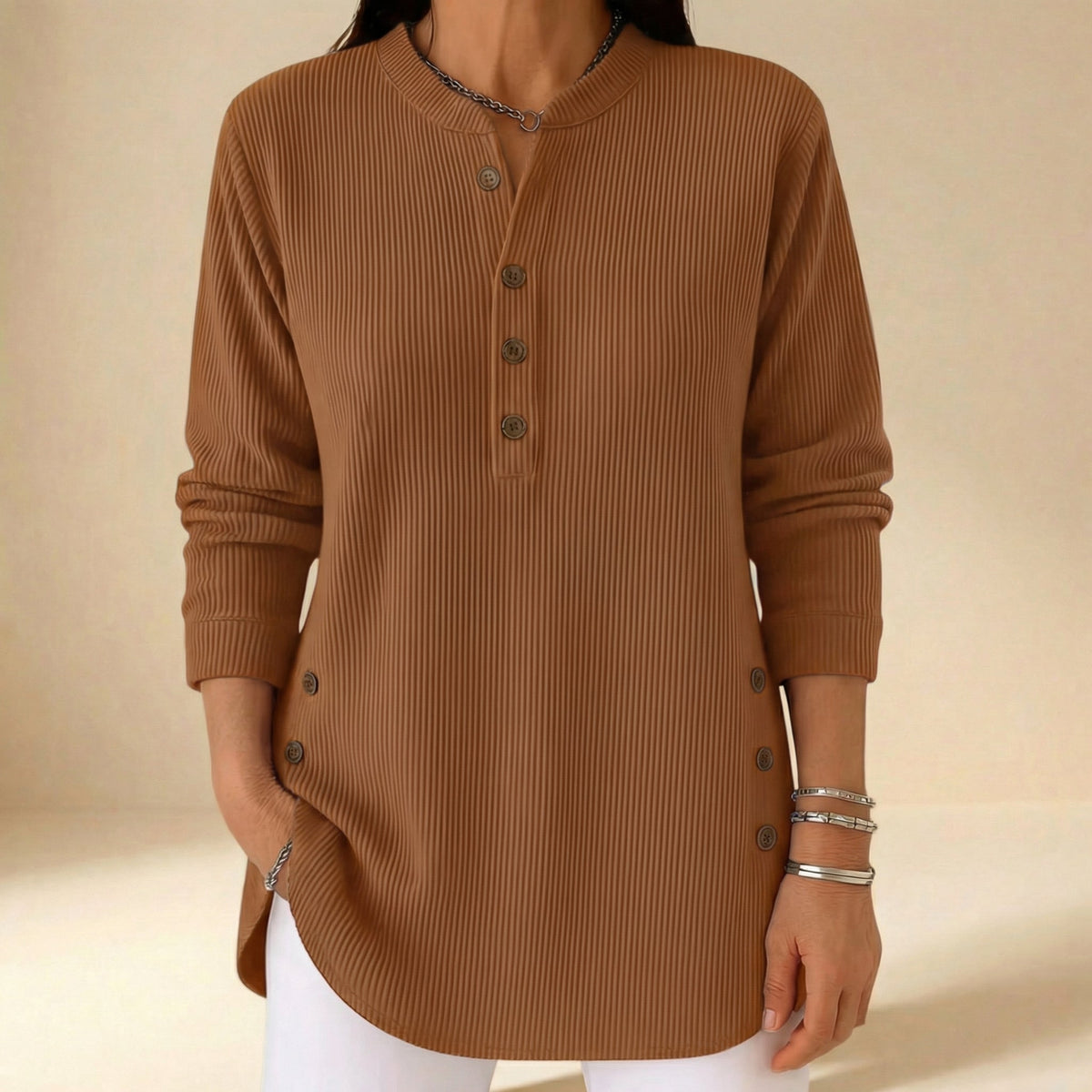 Laura | Maglia Morbida a Maniche Lunghe in Tricot