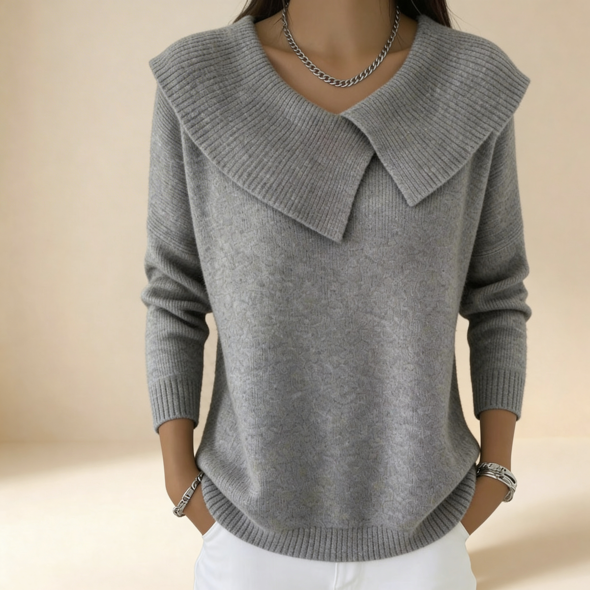 Lucia | Maglia Calda con Colletto Morbido