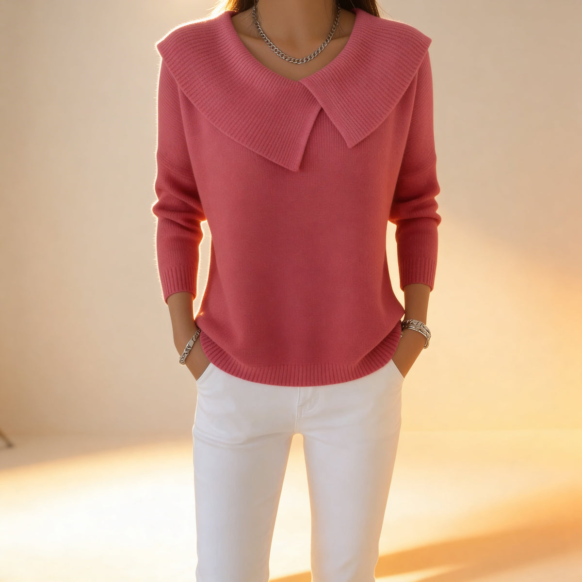 Lucia | Maglia Calda con Colletto Morbido
