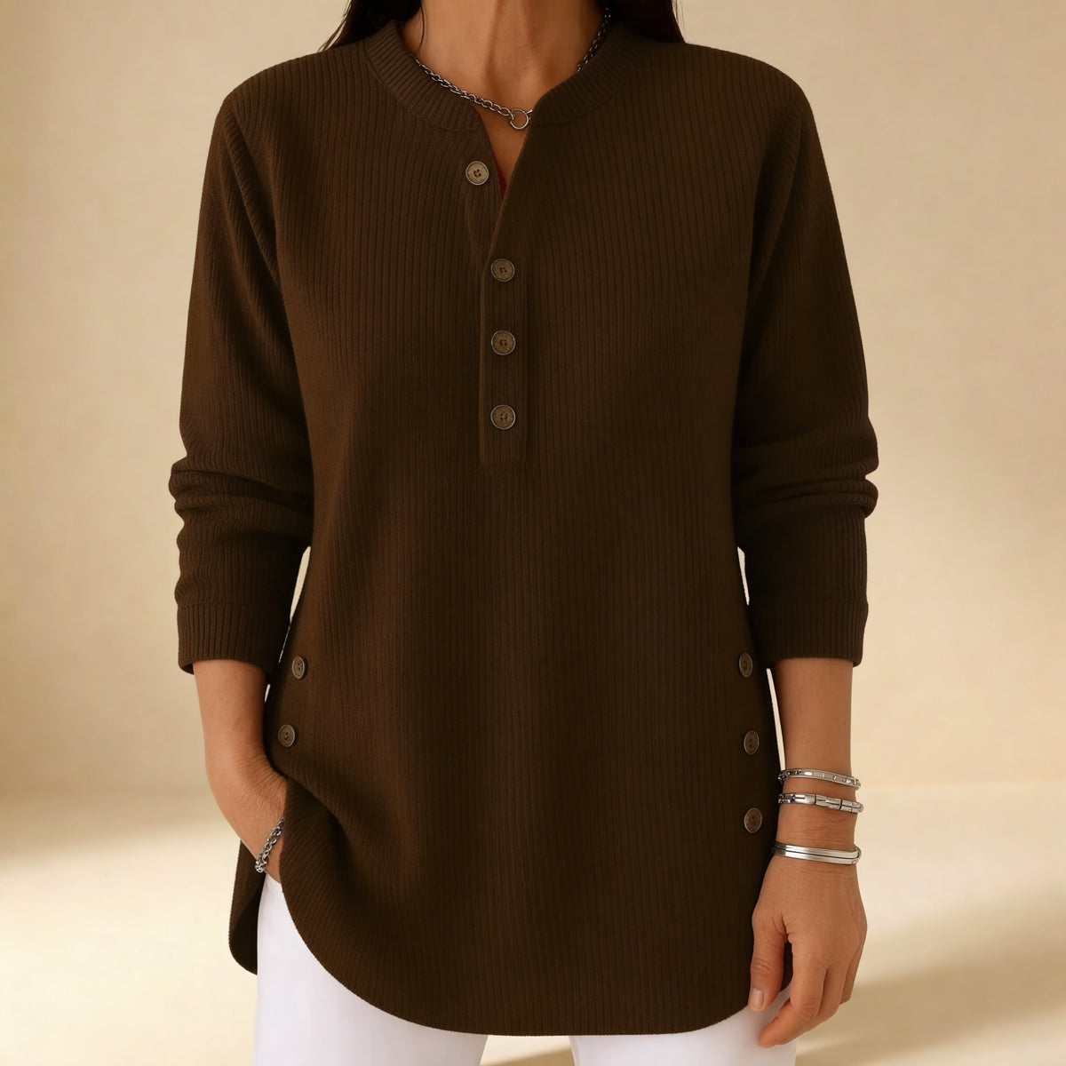 Laura | Maglia Morbida a Maniche Lunghe in Tricot