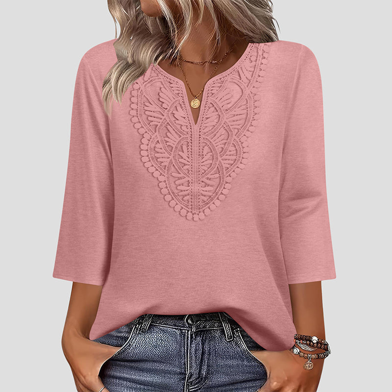 Rosalia | Blusa Ricamata con Scollo a V