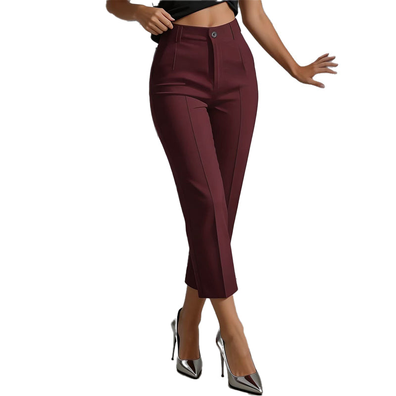 Valentina | Pantaloni Eleganti Vita Alta Cropped