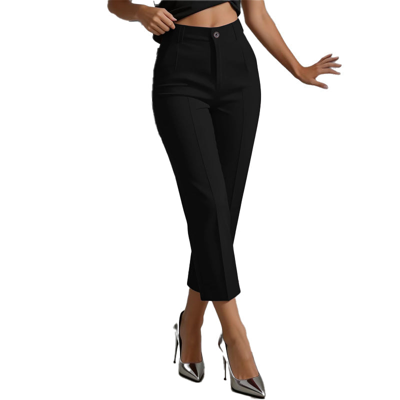 Valentina | Pantaloni Eleganti Vita Alta Cropped